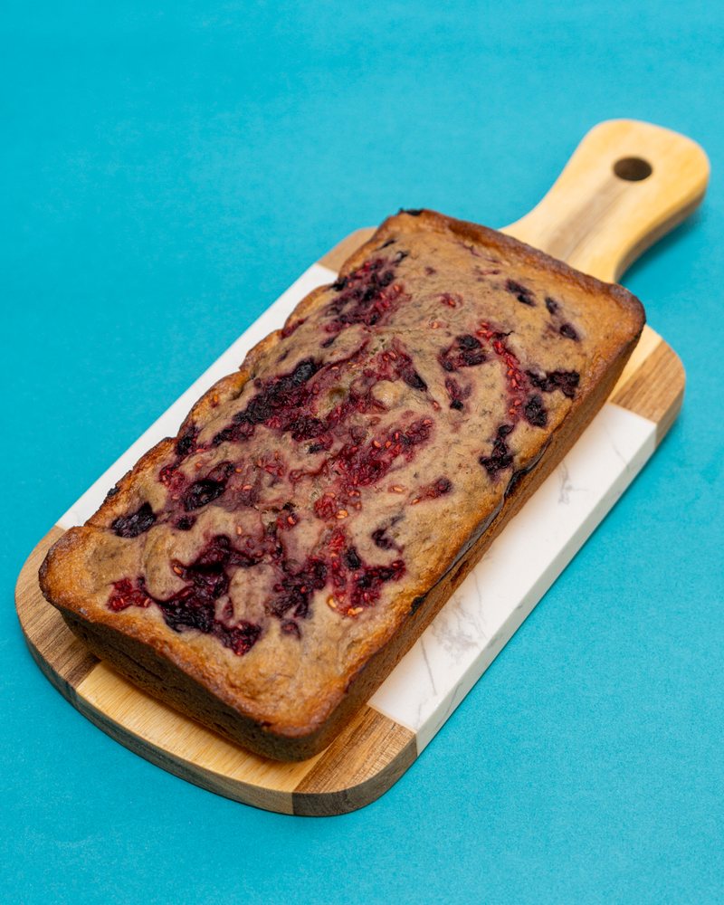 Pan de banano: Frutos rojos